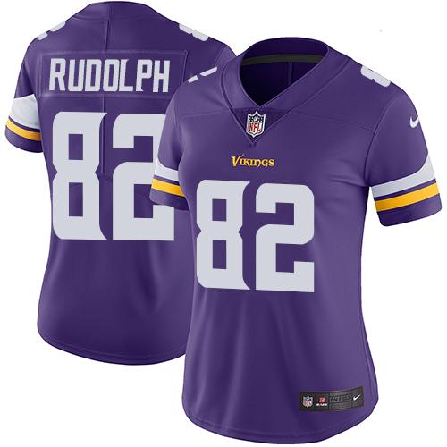 Women 2019 Minnesota Vikings #82 Rudolph purple Nike Vapor Untouchable Limited NFL Jersey->women nfl jersey->Women Jersey